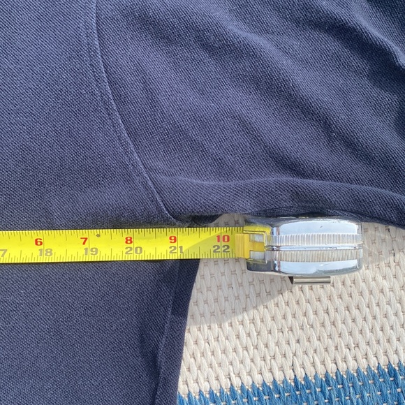 Burberry Navy Polo with White embroidered logo and Nova Check Detail! Size Med! - Picture 4 of 7